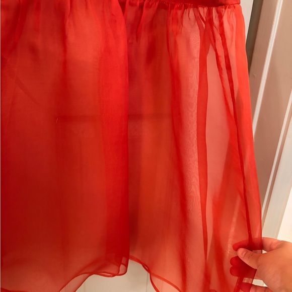 Kamperett Barre Silk Dress – Rust / Terracotta — Medium - Picture 4 of 7